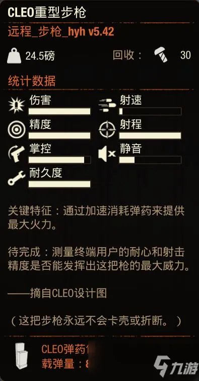 《腐烂国度2》CLEO重型步枪怎么样 属性图鉴分享