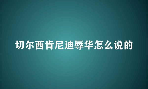切尔西肯尼迪辱华怎么说的