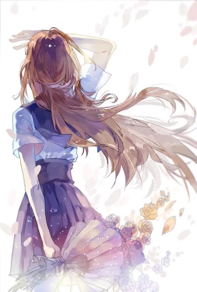 有没有唯美好看的女生背影插画图片?