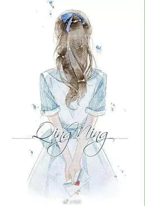 有没有唯美好看的女生背影插画图片?