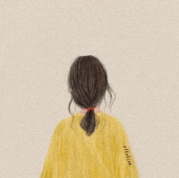 有没有唯美好看的女生背影插画图片?