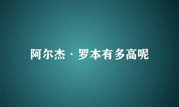 阿尔杰·罗本有多高呢