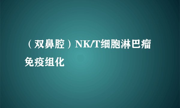 （双鼻腔）NK/T细胞淋巴瘤免疫组化