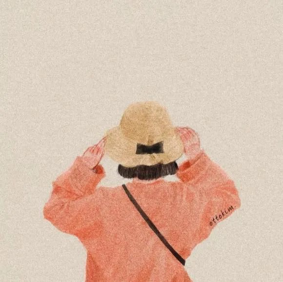 有没有唯美好看的女生背影插画图片?