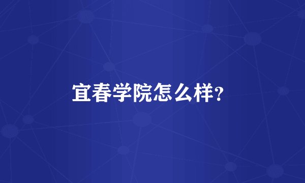 宜春学院怎么样？