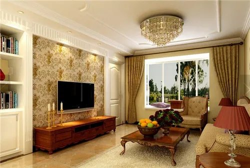 田园风格电视背景墙效果图 清新淡雅