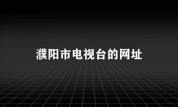 濮阳市电视台的网址