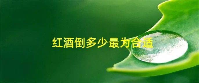 红酒倒多少最为合适