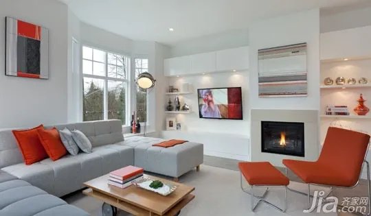 简欧电视背景墙效果图