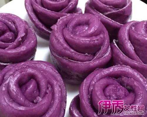 紫薯玫瑰花馒头的做法