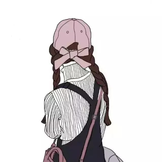有没有唯美好看的女生背影插画图片?