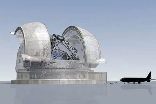 世界上最大的光学望远镜 其主镜口径39.3米，比一个篮球场还要长