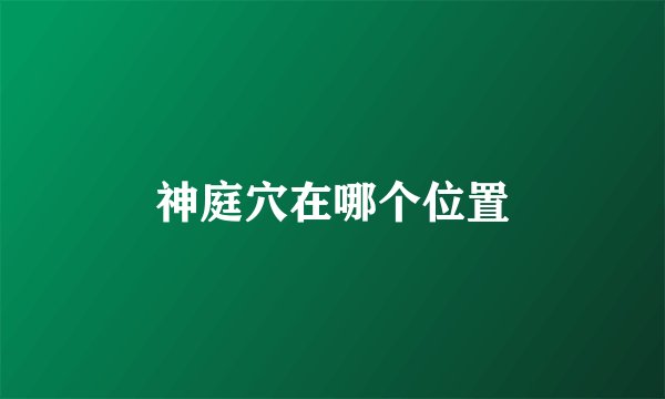 神庭穴在哪个位置