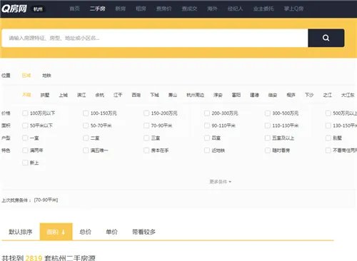 杭州二手房出售信息有多少 如何选择二手房房源