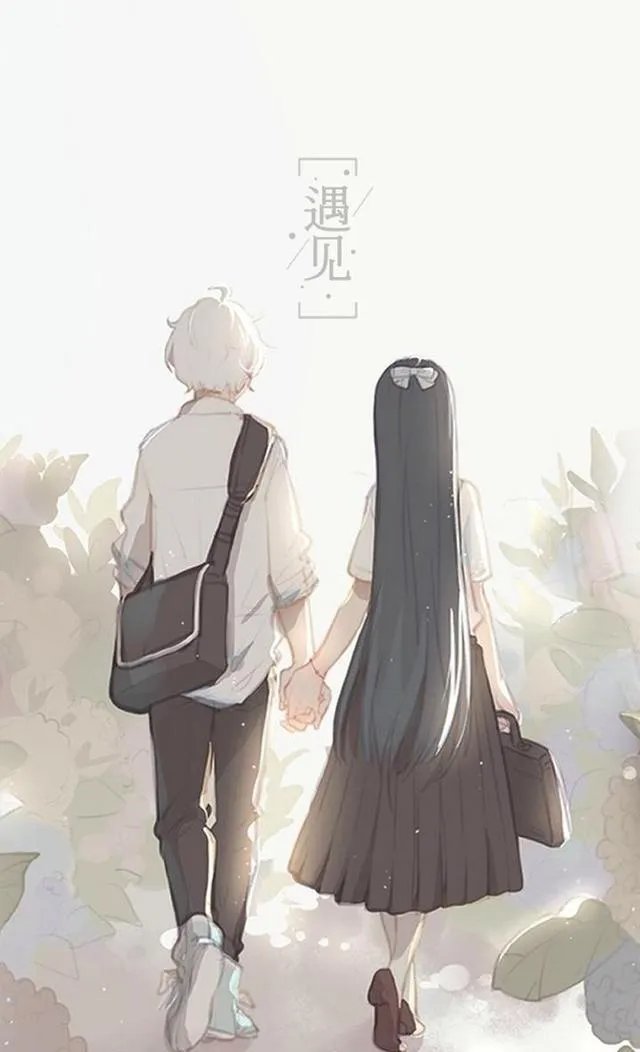 有没有唯美好看的女生背影插画图片?