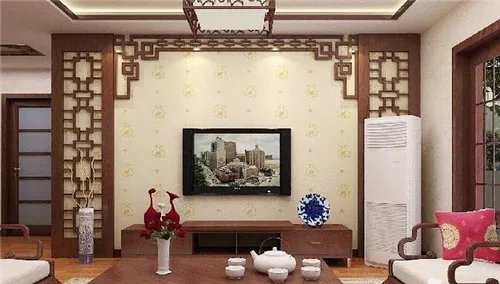 田园风格电视背景墙效果图 清新淡雅