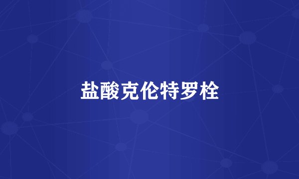 盐酸克伦特罗栓