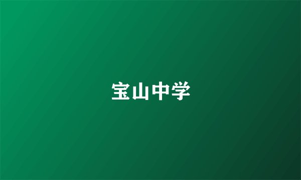 宝山中学