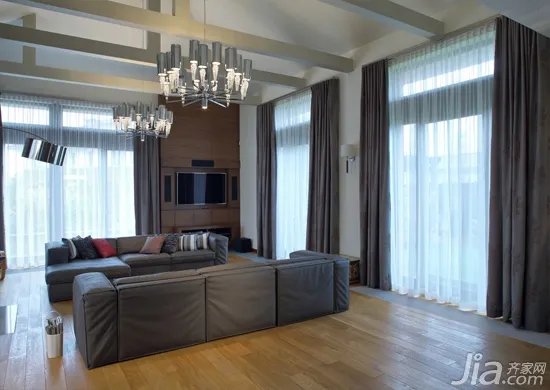 简欧电视背景墙效果图