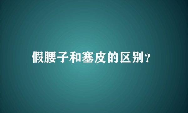 假腰子和塞皮的区别？