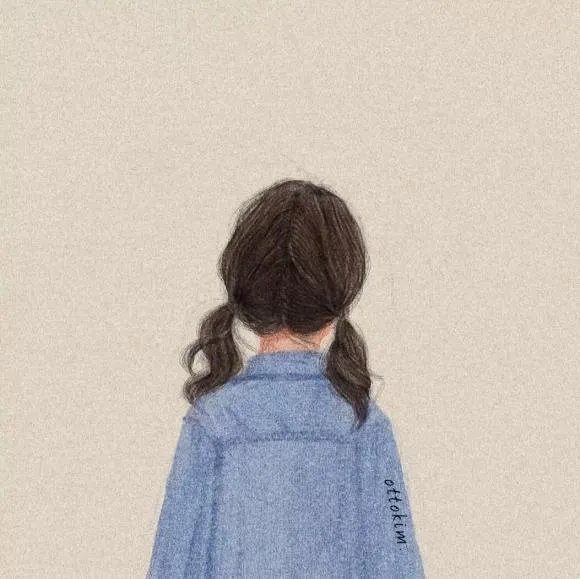有没有唯美好看的女生背影插画图片?