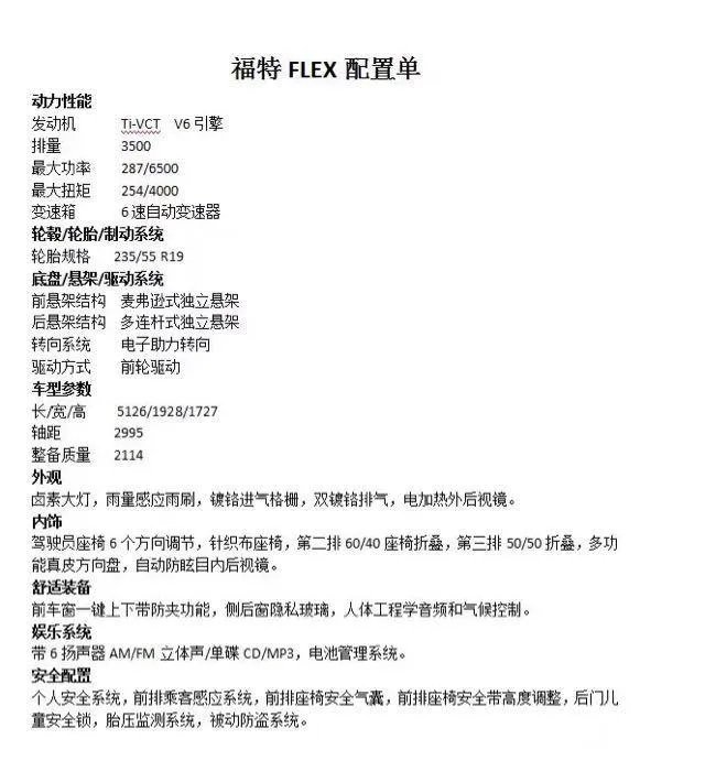 如何评价进口福特FLEX福莱克斯？