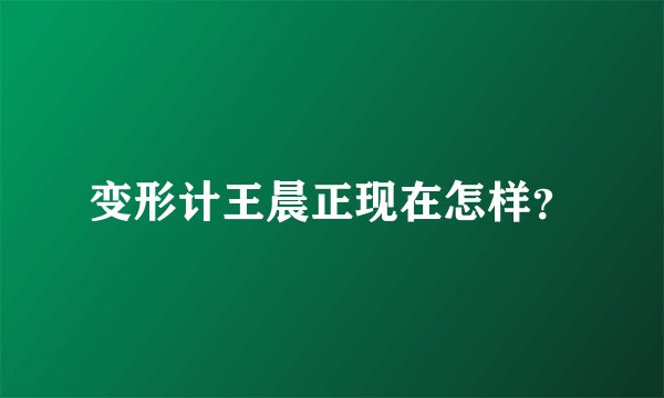 变形计王晨正现在怎样？