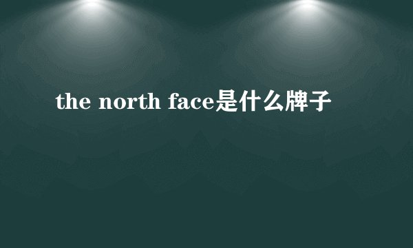 the north face是什么牌子