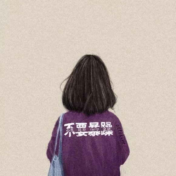 有没有唯美好看的女生背影插画图片?