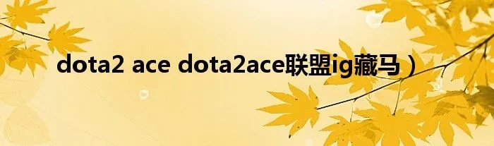 dota2 ace dota2ace联盟ig藏马）