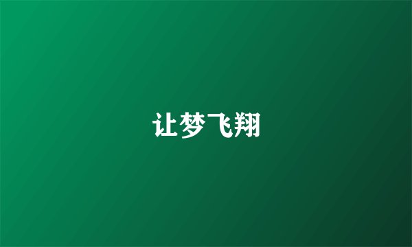 让梦飞翔