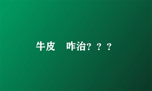 牛皮廯咋治？？？