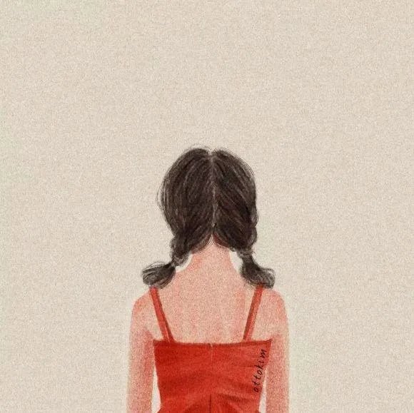 有没有唯美好看的女生背影插画图片?