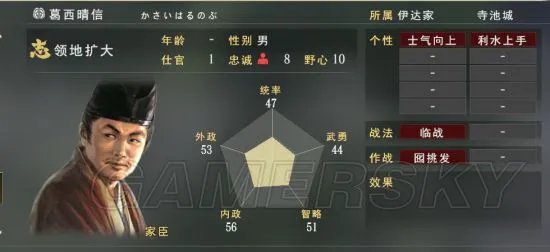 《信长之野望大志》东北地区武将数据资料