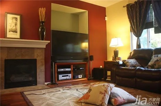 简欧电视背景墙效果图