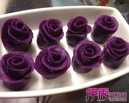 紫薯玫瑰花馒头的做法