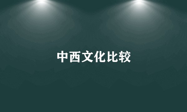 中西文化比较