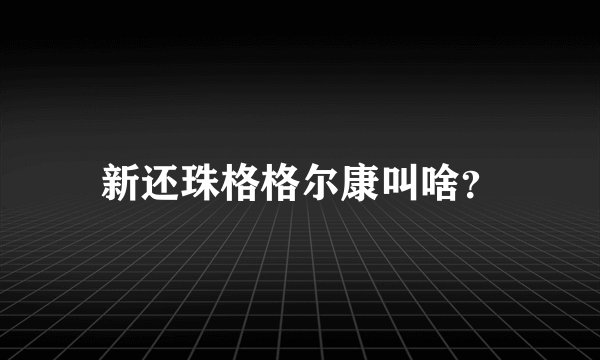 新还珠格格尔康叫啥？