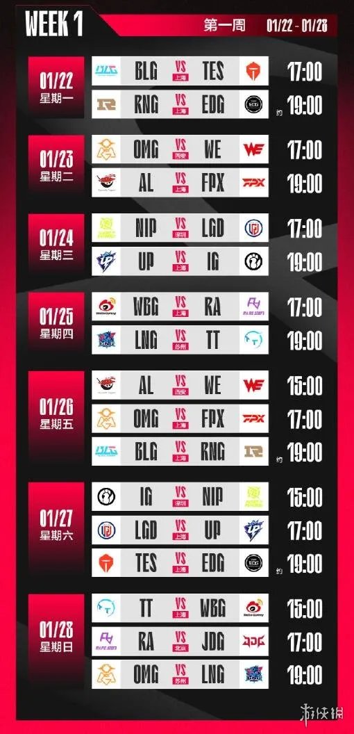 《英雄联盟》2024lpl春季赛赛程一览