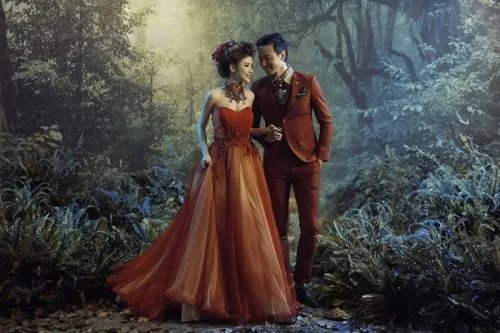 油画风格婚纱照欣赏 六种流行的婚纱照风格介绍