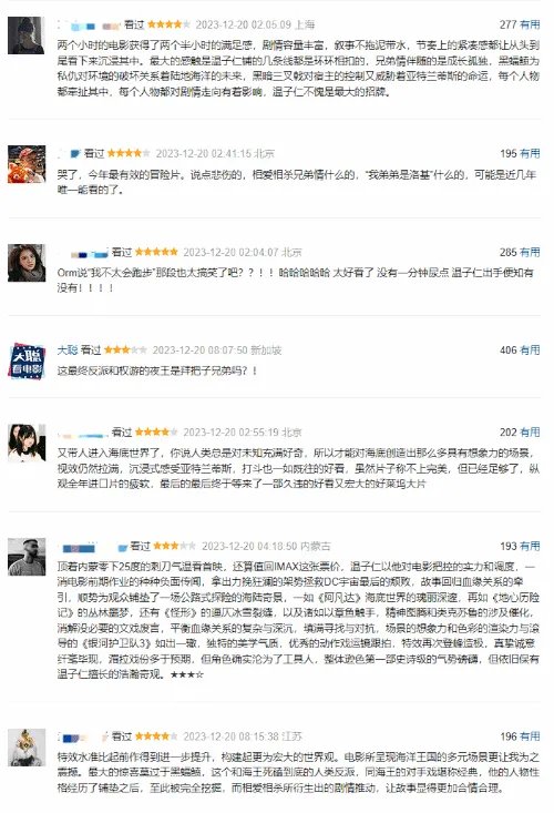 《海王2》豆瓣7.0分：视效依旧顶级 合格水准超英之作