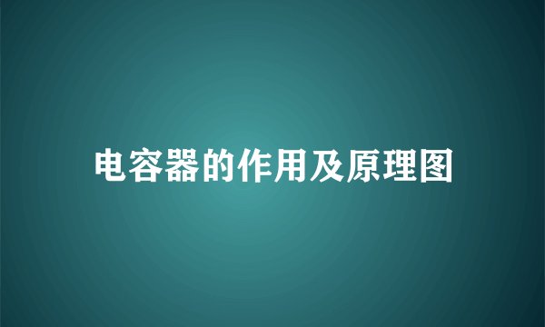 电容器的作用及原理图