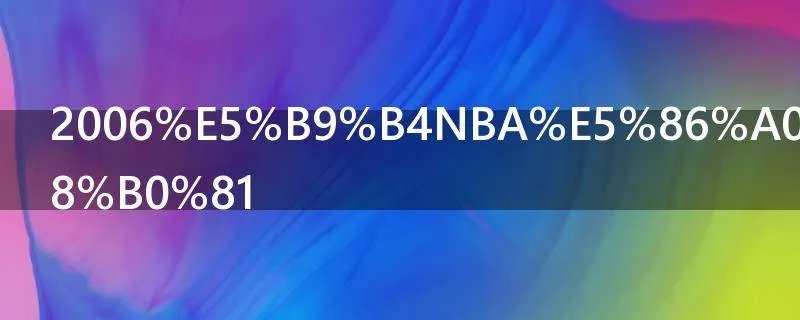 2006年NBA冠军是谁