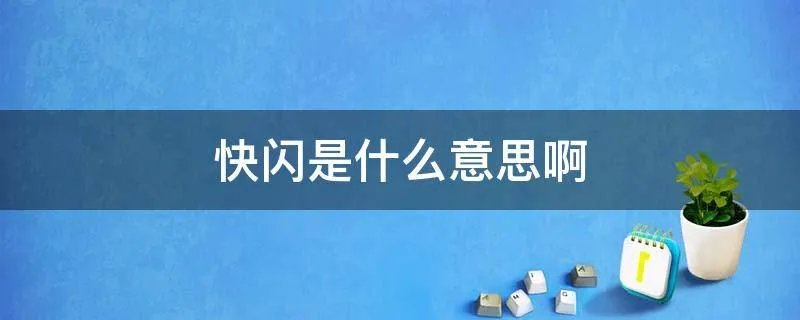快闪是什么意思啊