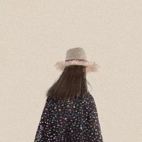 有没有唯美好看的女生背影插画图片?