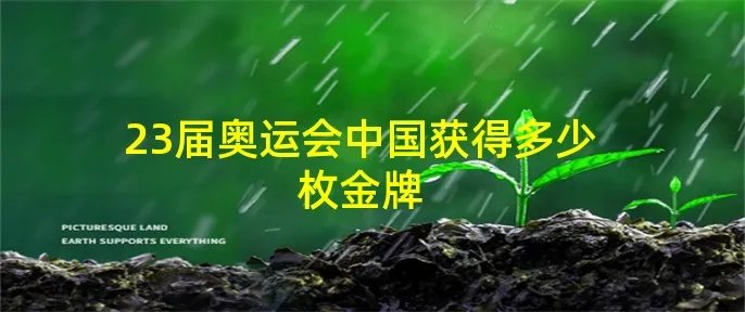 23届奥运会中国获得多少枚金牌