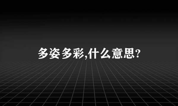 多姿多彩,什么意思?