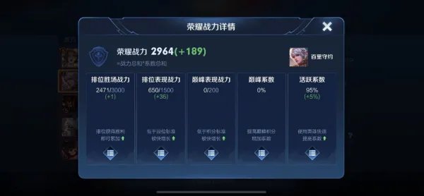 巅峰赛荣耀战力规则是什么？