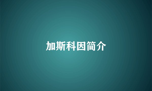 加斯科因简介