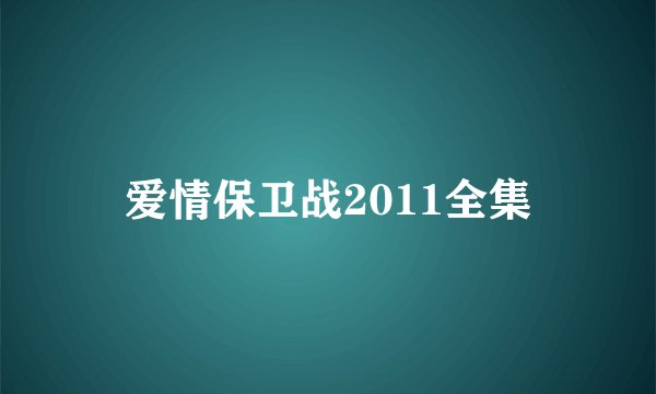 爱情保卫战2011全集